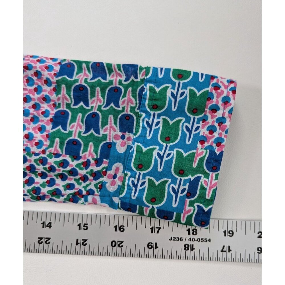 Talbots Tulip Patchwork Button Down Cotton Shirt … - image 8